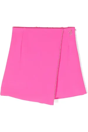 MISS BLUMARINE Skorts cruzados con placa del logo