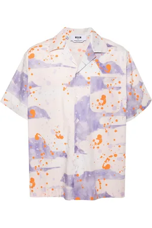 Msgm Camisa con motivo de pintura