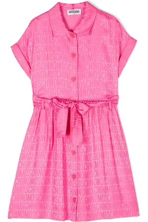 Moschino Vestido con logo estampado y cinturón