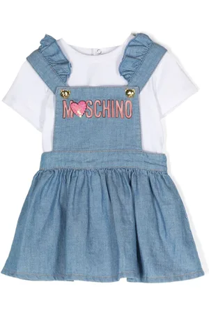 Moschino Falda con logo estampado