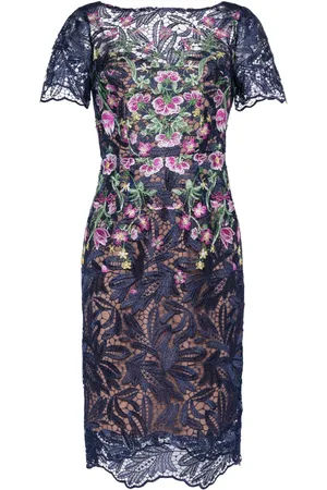Marchesa Notte Vestido midi Camellia