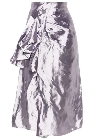 Maison Margiela Falda midi con detalle drapeado
