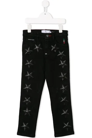 Philipp Plein Vaqueros rectos con detalle de estrellas