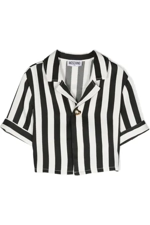 Moschino Blusa corta a rayas