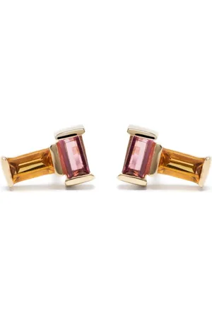 Aliita Pendiente Tu Y Yo en oro amarillo de 18 kt con citrino y turmalina