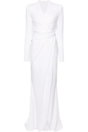 TALBOT RUNHOF Vestido largo drapeado