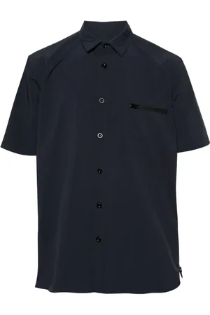 SACAI Camisa de tafetán con bolsillo con cremallera