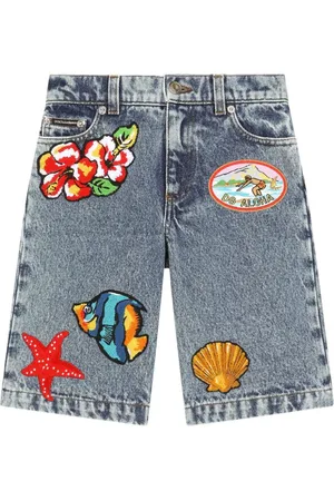 Dolce & Gabbana Pantalones vaqueros cortos con detalle de parches