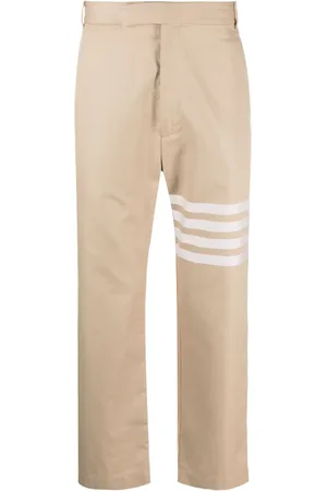 Thom Browne Pantalones rectos con motivo 4-Bar