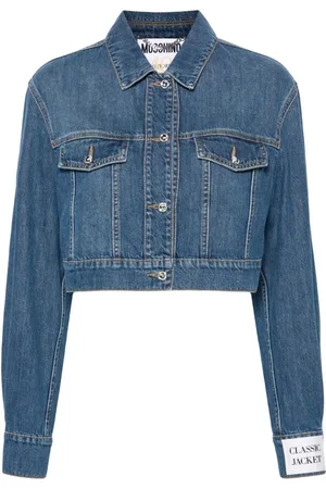 Moschino Chaqueta vaquera corta con apliques de cristal