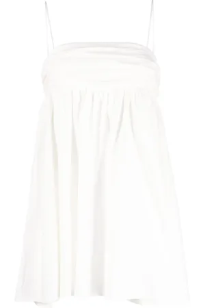 Reformation Vestido corto Catarina fruncido