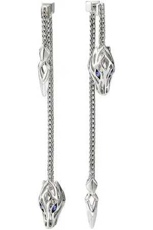 John Hardy Pendientes de aro Naga en plata de ley