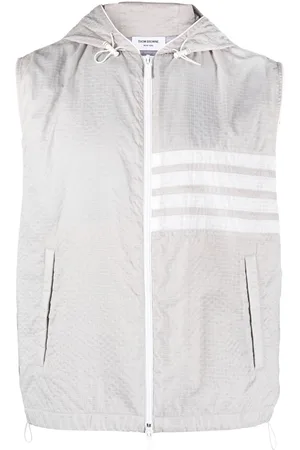 Thom Browne Chaleco con capucha y motivo 4-Bar