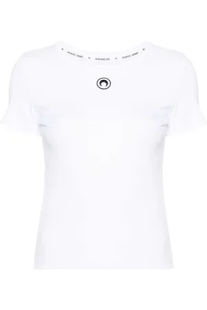 Marine Serre Camiseta con bordado Crescent Moon