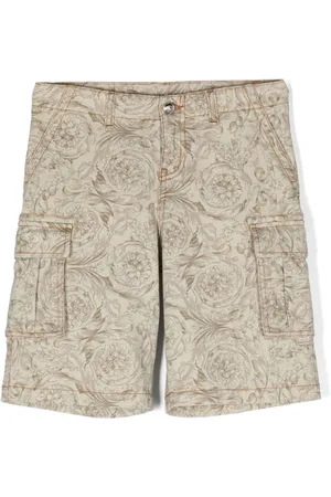 VERSACE Pantalones vaqueros cortos con estampado Barocco