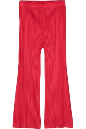 PLEATS PLEASE ISSEY MIYAKE Pantalones rectos estilo capri