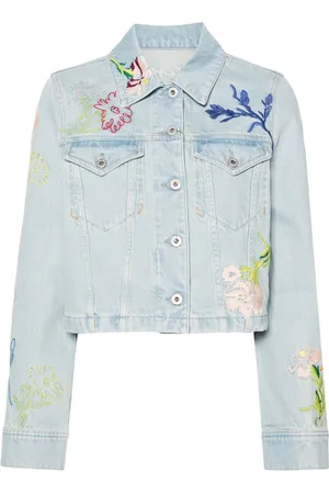 Kenzo Chaqueta vaquera Drawn Flowers