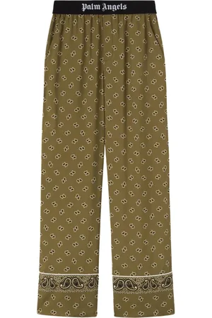 Palm Angels Pantalones rectos con motivo de cachemira