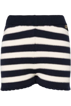 Twin-Set Shorts de punto a rayas