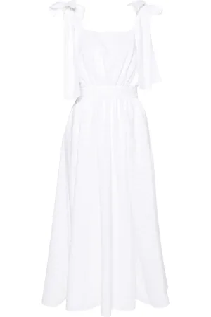 Msgm Vestido midi con detalle de lazo