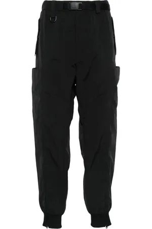 Y-3 Pantalones de chándal con efecto arrugado