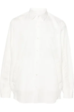 SACAI Camisa de popelina con panel de canalé