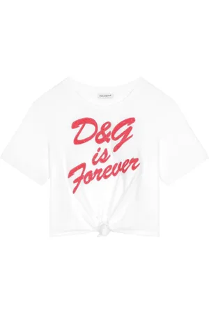 Dolce & Gabbana Camiseta con cierre de lazo y logo