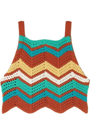 Alanui Top Kaleidoscopic de punto chevron