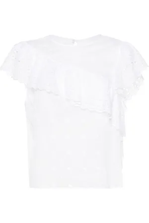 Marant Etoile Blusa Sorani con bordado inglés