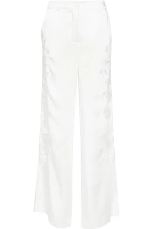 P.A.R.O.S.H. Pantalones rectos con dragón bordado