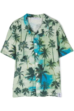 Paolo Pecora Camisa con palmera estampada