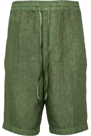 120% Lino Pantalones cortos con cordones