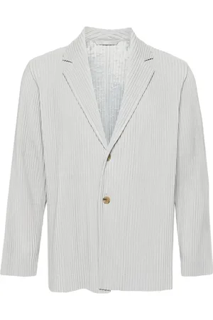 Issey Miyake Blazer con botones con efecto plisado