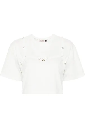 MURMUR Camiseta corta con detalle de tira