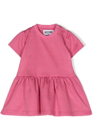 Moschino Vestido acampanado con logo en jacquard