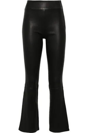 arma leder Pantalones capri acampanados