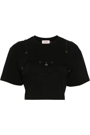 MURMUR Camiseta corta con detalle de tira