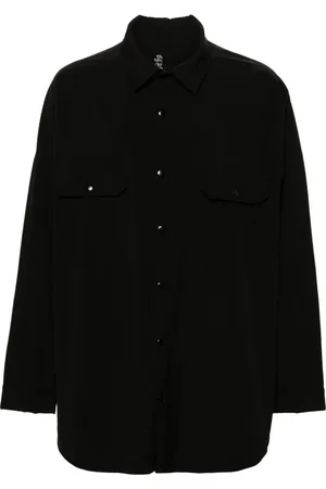 THOM KROM Camisa de manga larga con apliques de presión