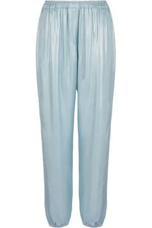 Giorgio Armani Pantalones metalizados de talle alto