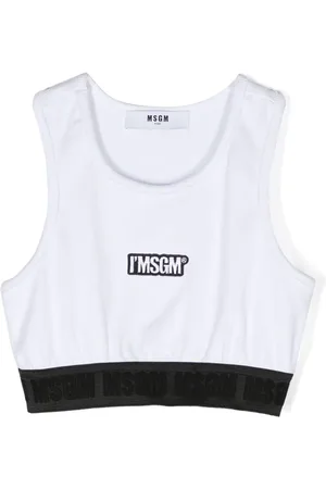 Msgm Top corto con parche del logo