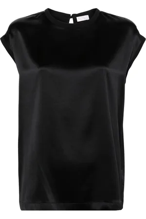 Brunello Cucinelli Blusa con ribete de cuentas