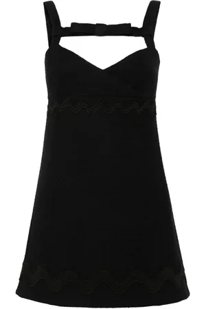 Patou Vestido corto de tweed con lazo en el cuello