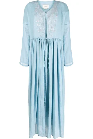 Bambah Vestido tipo caftán con pliegues