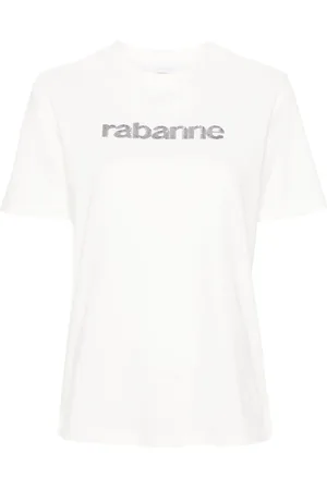 Paco rabanne Camiseta con logo de lentejuelas