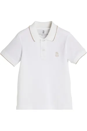 Brunello Cucinelli Polo Heraldic con logo bordado