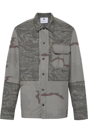 Marine Serre Sobrecamisa con cuello clásico