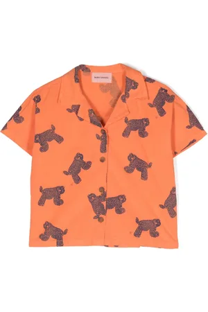 Bobo Choses Camisa bowling con estampado Big Cat