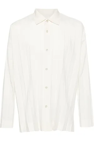 Issey Miyake Camisa Edge con pliegues