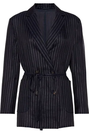 Brunello Cucinelli Blazer a rayas diplomáticas