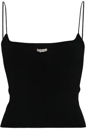 Dsquared2 Top corto con placa del logo